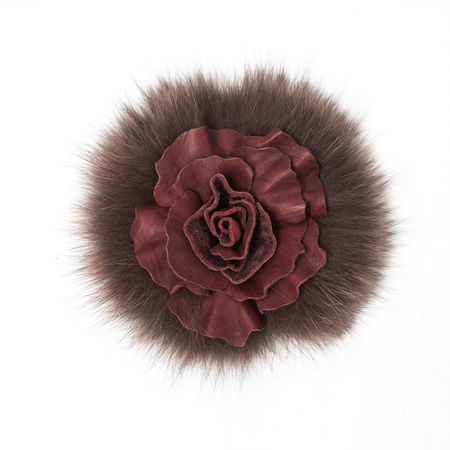 the decoration of leather. handmade on a white backgroundの写真素材