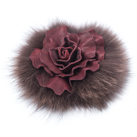 the decoration of leather. handmade on a white backgroundの写真素材