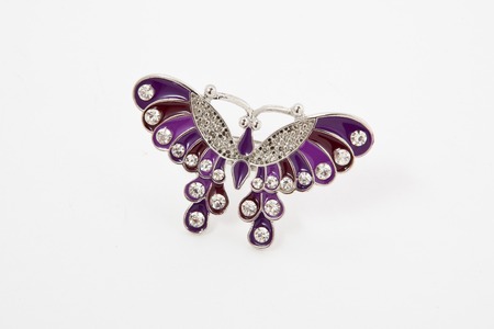 Women's jewelry, ornaments on a white backgroundの写真素材