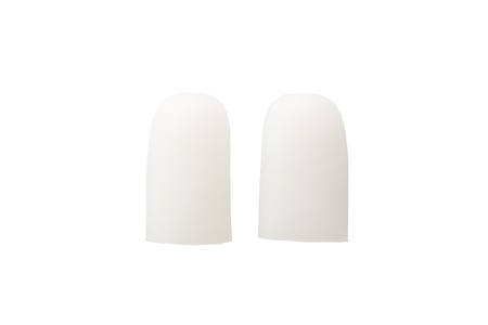 The orthopedic device is intended for the removal of the first finger. The product for the implementation of treatment-and-prophylactic correction with the effect of crisscross fingers. The interdigital insert is made of gel, easy and convenient to use.の写真素材