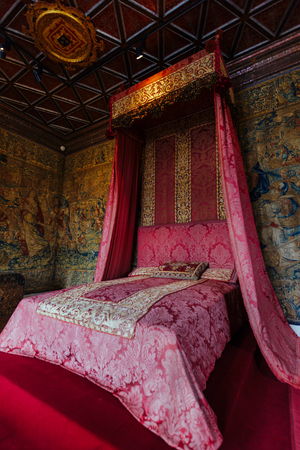 CHENONCEAU, FRANCE - July 23, 2017.Interior of Loire Valley castle , on June 15, 2014. Loire Valley castle near the village of Chenonceauxのeditorial素材