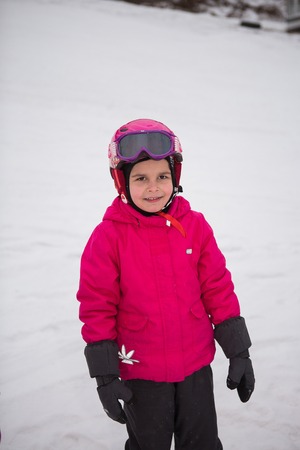 Ukraine, Kiev ski resort Protasov Yar January 25, 2015. The ski slope in the city center. Ski school for children. The instructor teaches a group of people in the winter to snow a mountain to ski.のeditorial素材
