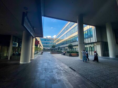 October 24, 2019. Turkey. Istanbul. University Hospital Koch. Facade new modern building...