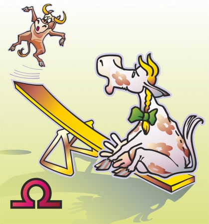 ox bull cow heifer swing arm board symbol sign of the zodiac udder horns hoovesのイラスト素材