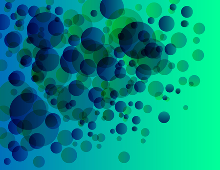 Fresh green blue underwater bubbles backgroundのイラスト素材