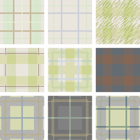 Set of vector seamless fabric texturesのイラスト素材