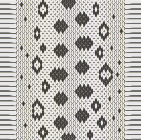 Monochrome graphic vector seamless texture of snake skinのイラスト素材