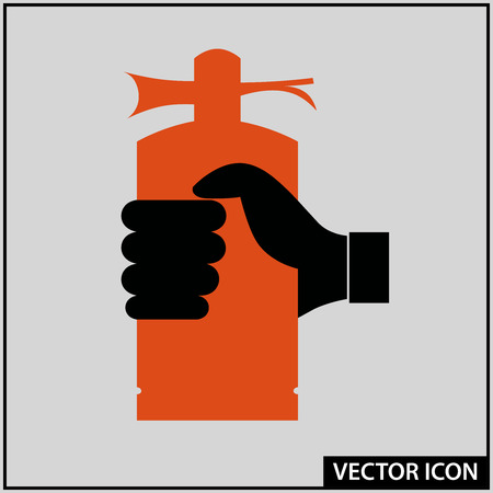 icon fire extinguishing device vector symbolのイラスト素材
