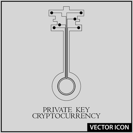 vector icon personal crypto key activationのイラスト素材