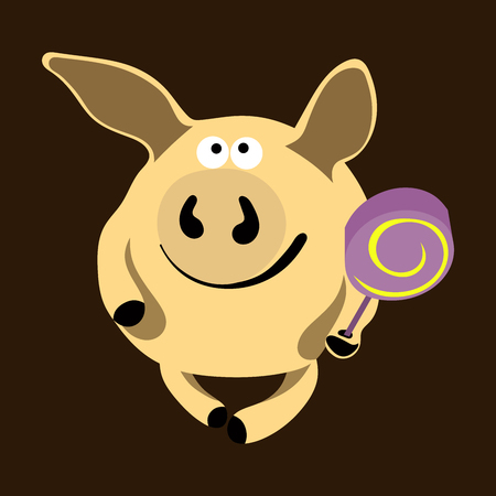 Funny pig iconのイラスト素材