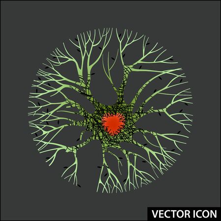 green tourism heart vector conceptual iconのイラスト素材