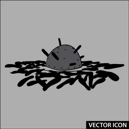 vector icon make mistake step on mineのイラスト素材
