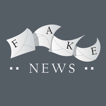 vector sticker fake news information deceptionのイラスト素材