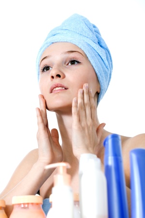 daily care for face and bodyの写真素材