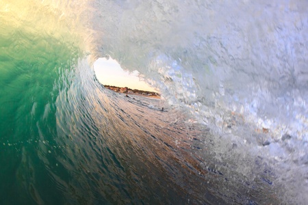 A view from inside the waveの写真素材