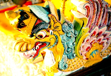 A hindu dragon statue in Baliの写真素材