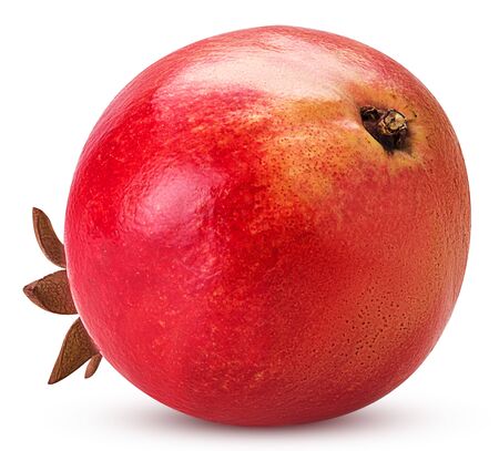 Pomegranate isolated on white background.  Full depth of field.の写真素材
