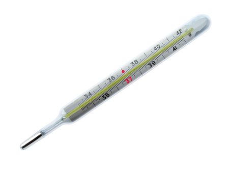 Classical thermometer isolated on white background