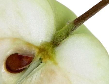 Close-up of half apple. This image has been converted from a RAW-format.の写真素材