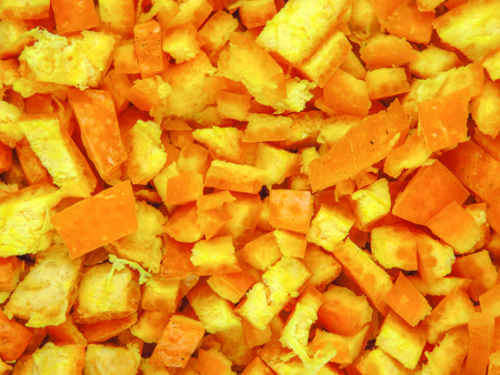 Close up of candied orange peel backgroundの写真素材