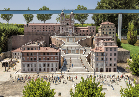 Rimini, Italy - June 13, 2017: Italy in miniature, a thematic park in Emilia Romagna. Was built Ivo Rambaldi in 1970のeditorial素材