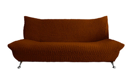 Brown sofa isolated on white.の写真素材