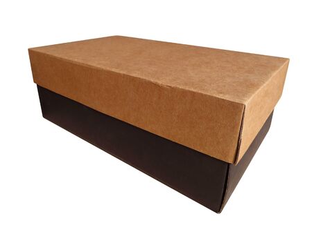 Cardboard box, isolated on white background.