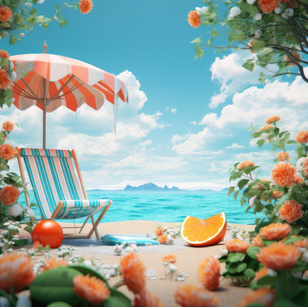 Summer concept - dreams vacation at seaの素材