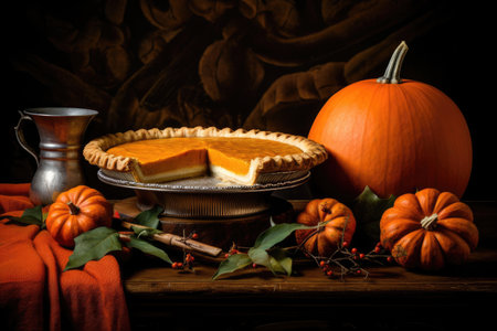 Pumpkin pie, still lifeの素材