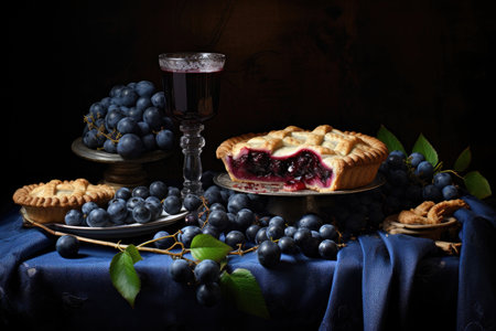 Blueberry pie, still lifeの素材