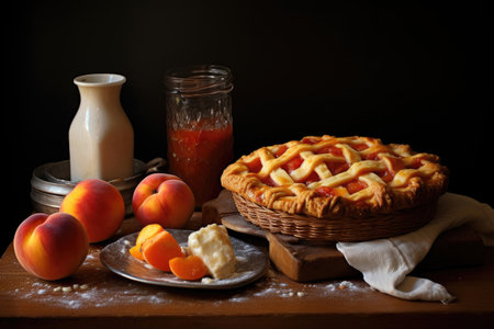 Peach pie, still lifeの素材