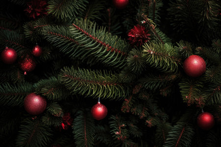 Brightly Christmas tree close upの素材