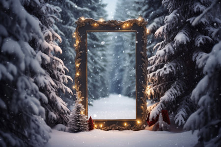 Frame of Christmas with copy spaceの素材