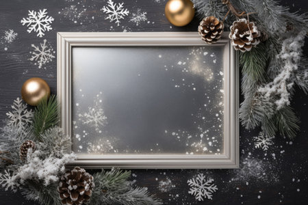 Frame of Christmas with copy spaceの素材