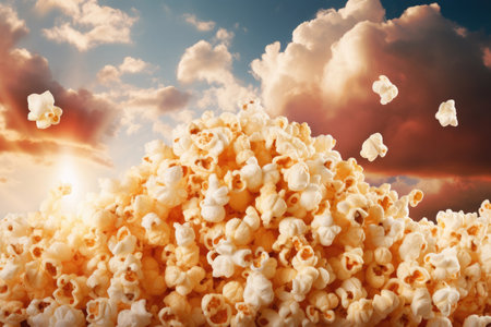 air popcorn backgroundの素材