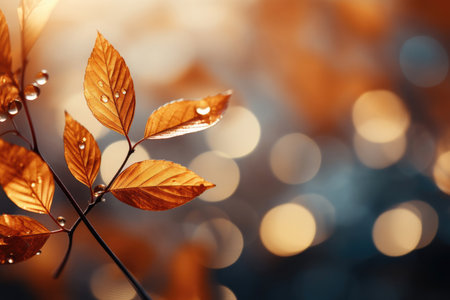Bright autumn leaves abstract backgroundの素材