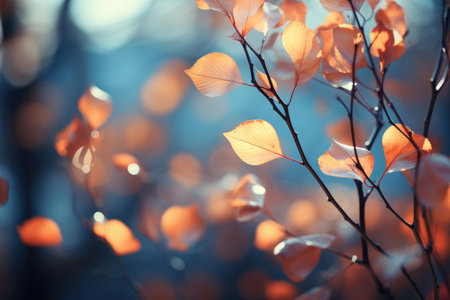 Bright autumn leaves abstract backgroundの素材