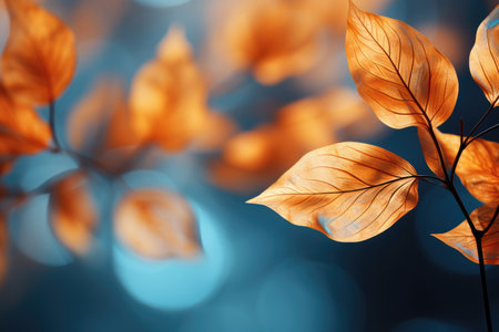 Bright autumn leaves abstract backgroundの素材