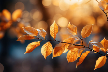 golden autumn leavesの素材