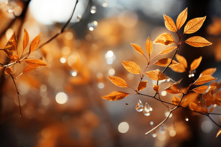 golden autumn leavesの素材