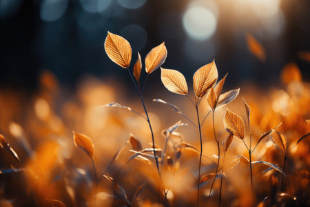 golden autumn leavesの素材