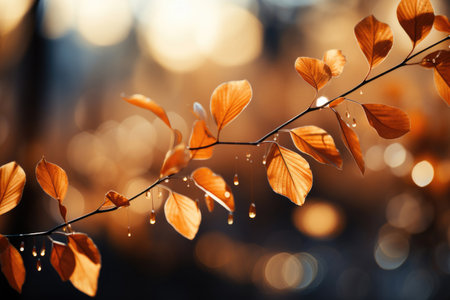 golden autumn leavesの素材