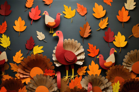 Felt turkeys for Thanksgivingの素材