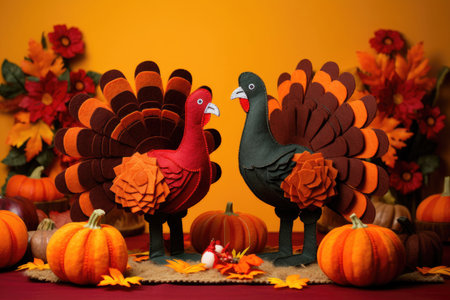 Felt turkeys for Thanksgivingの素材