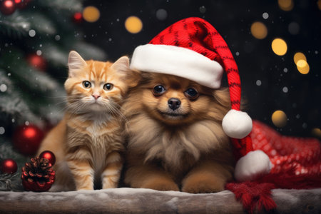 Funny Christmas animalsの素材