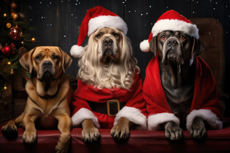 Funny Christmas animalsの素材