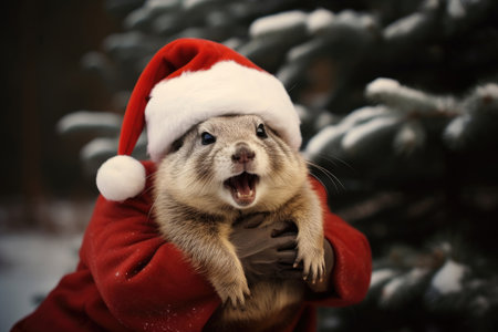 Funny Christmas animalsの素材