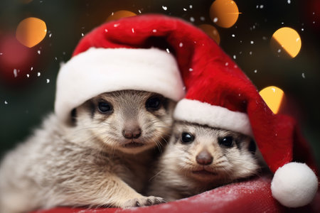 Funny Christmas animalsの素材