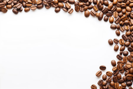 Frame of Coffee beans with free spaceの素材