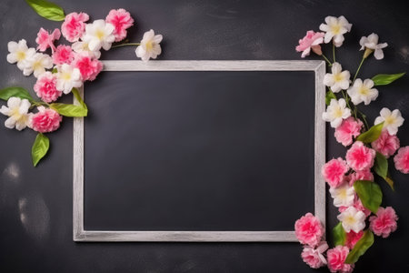 World Teachers Day elements and empty chalkboardの素材